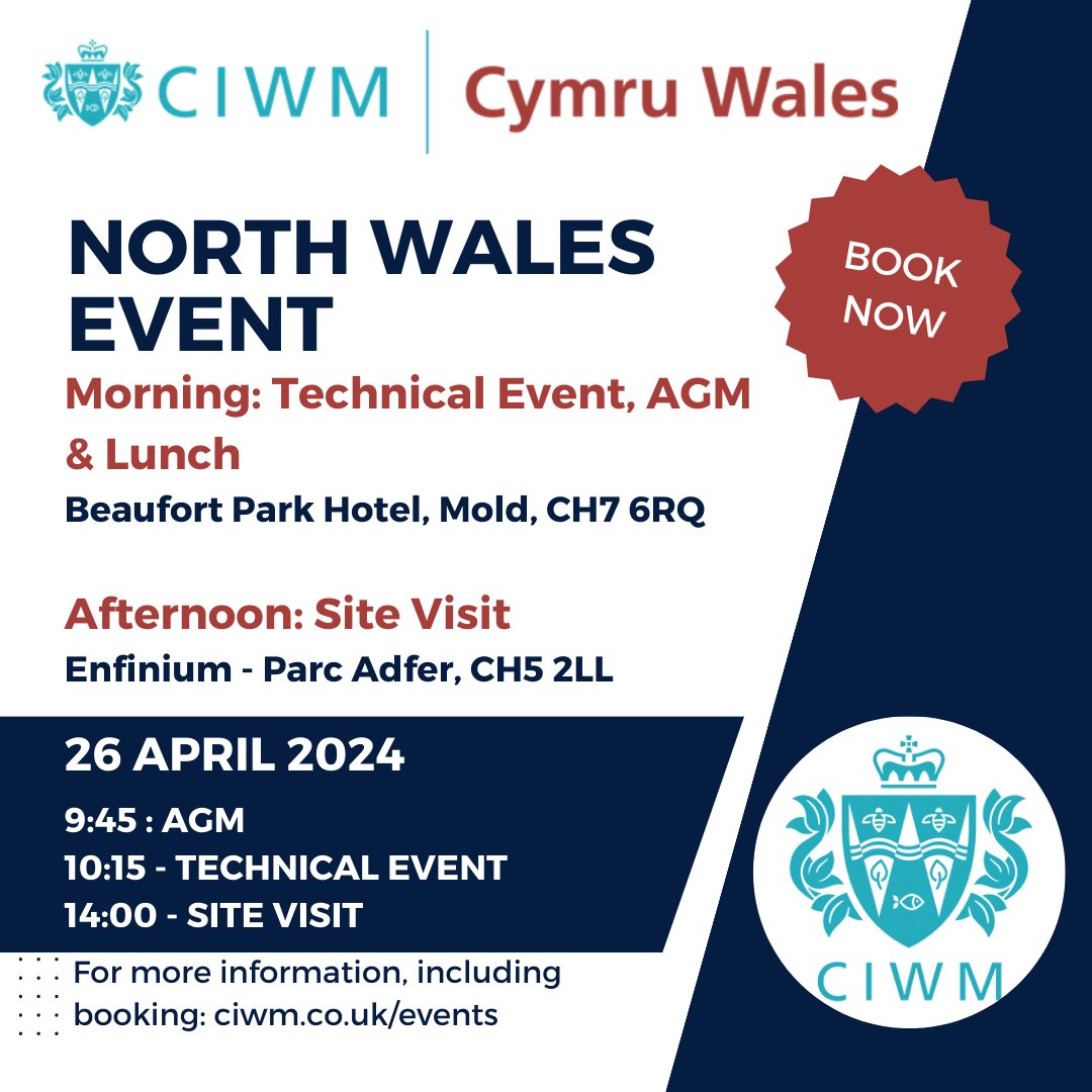 Just over a week away and spaces are still available for our next event on 26th April. The event will include speakers from @GreenCompass IE, Eren (shotton Mill), @WRAP_NGO and @CIWM . Full details, including how to book, are in the link: bit.ly/3JowSyM