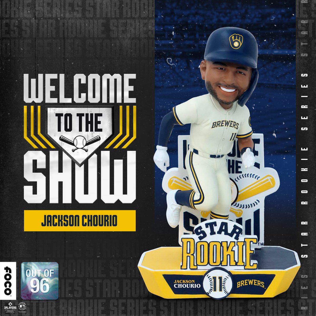 focobobbles's tweet image. Claws Up! ⚾  #JacksonChourio Milwaukee #Brewers Rookie 🔥
