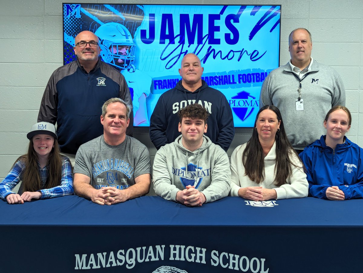 Congratulations to James Gilmore, who will be continuing his football career with the Franklin &amp; Marshall Diplomats next year!