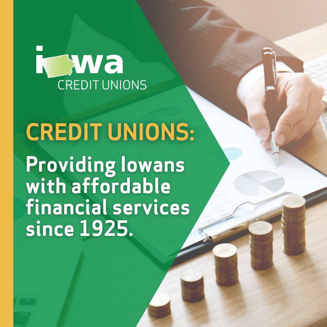 Did you know credit unions were created as a solution to the financial crisis of the Great Depression? Since financial cooperatives began in our state in 1925, #IowaCreditUnions have provided Iowans with access to affordable financial services. #ialegis