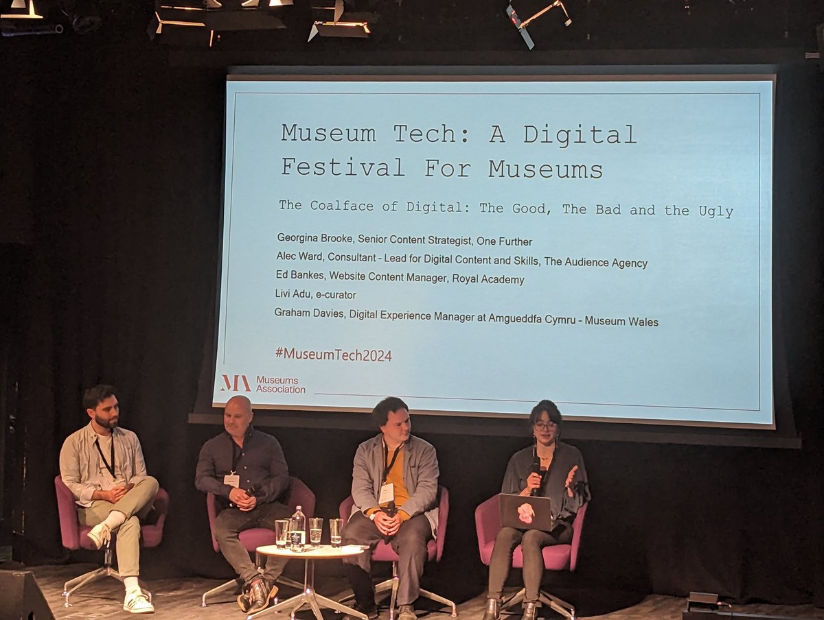 Museums Computer Group (@ukmcg) on Twitter photo We've had a great day at the <a href="/MuseumsAssoc/">Museums Association</a> #MuseumTech2024 digital festival including a panel discussion "The Coalface of Digital: The good, the bad & the ugly"
If you haven't already become a member, sign up to the free community discussion list 👇
museumscomputergroup.org.uk/join/mcg-commu… We've had a great day at the <a href="/MuseumsAssoc/">Museums Association</a> #MuseumTech2024 digital festival including a panel discussion "The Coalface of Digital: The good, the bad & the ugly"
If you haven't already become a member, sign up to the free community discussion list 👇
museumscomputergroup.org.uk/join/mcg-commu…