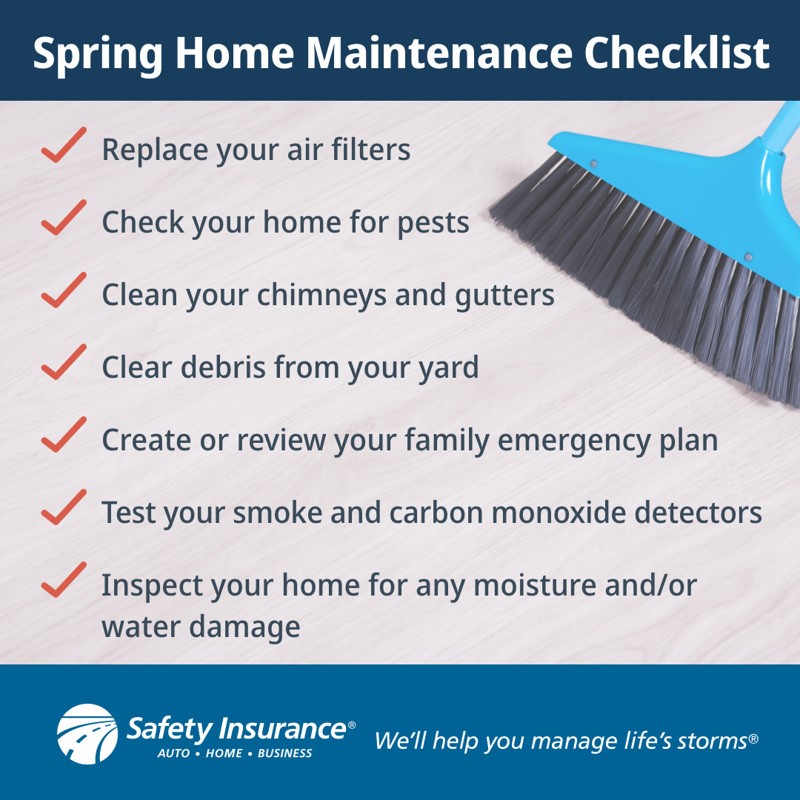 Was your home a little neglected during the winter months? Prep for spring and summer by running through this home maintenance checklist. #ManageLifesStorms #SpringCleaning