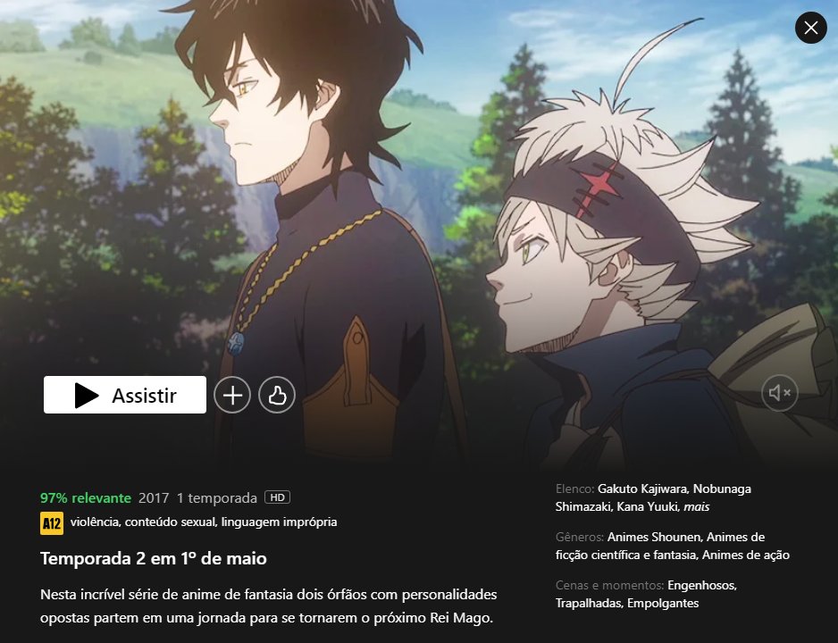 2ª Temporada de Black Clover chega em 1º de maio na Netflix!