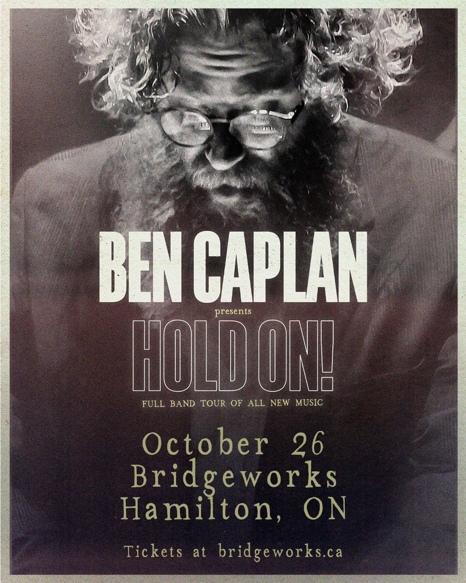 JUST ANNOUNCED: Dark country songwriter, singer and world traveller Ben Caplan returns to Bridgeworks with a full band on October 26th! Tickets will go on sale this Friday at 10am via bridgeworks.ca. #hamont