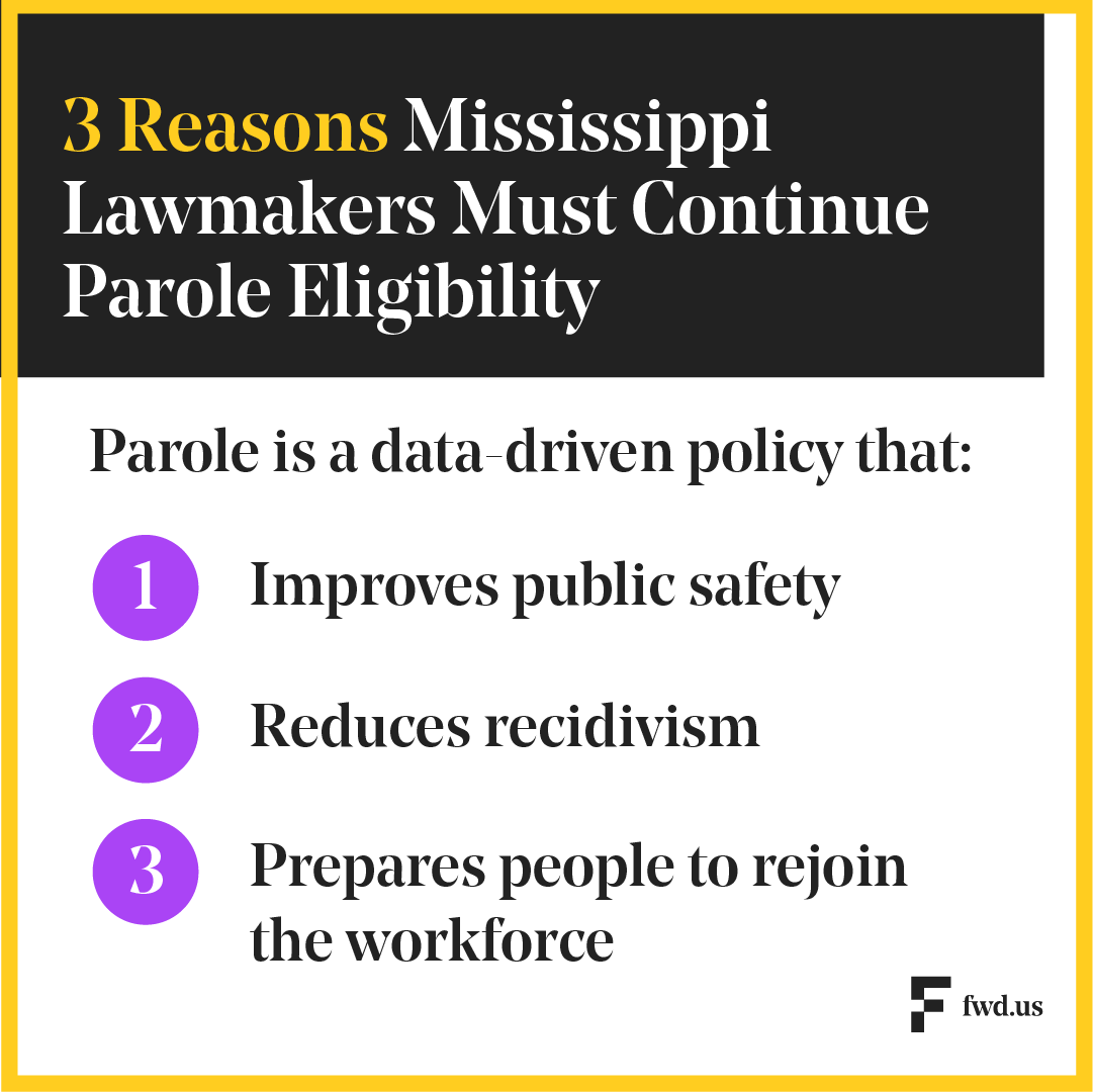 FWDus's tweet photo. Mississippians deserve a chance at redemption after they’ve made a mistake, and parole eligibility gives people that chance. This #SecondChanceMonth we are urging lawmakers to continue parole eligibility to protect public safety while getting people back on the right track. https://t.co/aqjAXH7zsZ