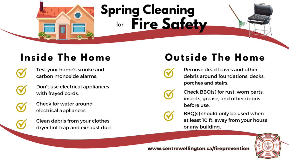 It's the season of Spring Cleaning! Here are some tips to keep in mind when you're cleaning up the inside and outside of your home #FireSafety