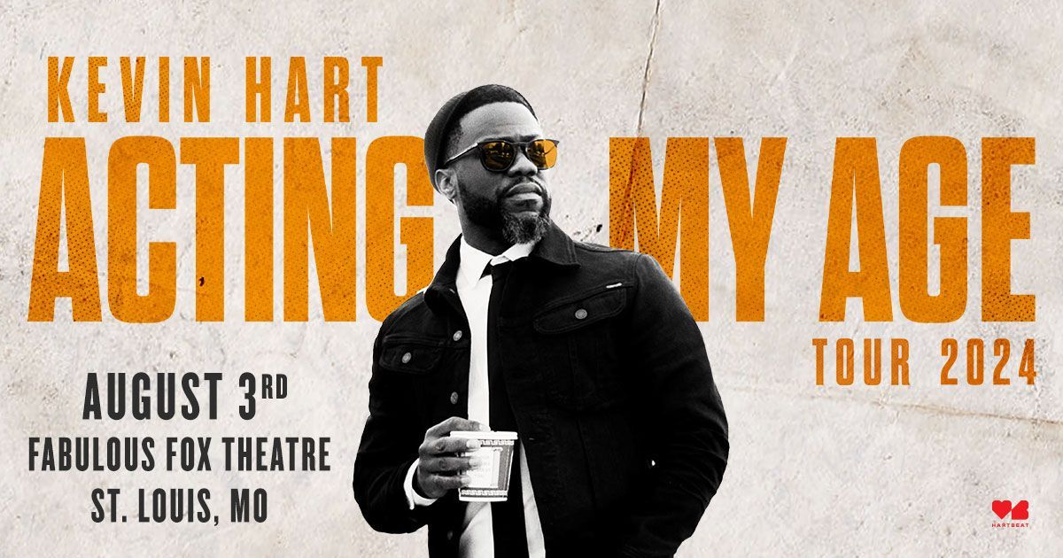 PRESALE ALERT! Emmy and Grammy nominated comedian @kevinhart4real is bringing his Acting My Age tour to the Fabulous Fox on Saturday, August 3! Get your tickets TODAY by using promo code FUNNY 🎟️ FabulousFox.com/KevinHartPresa…