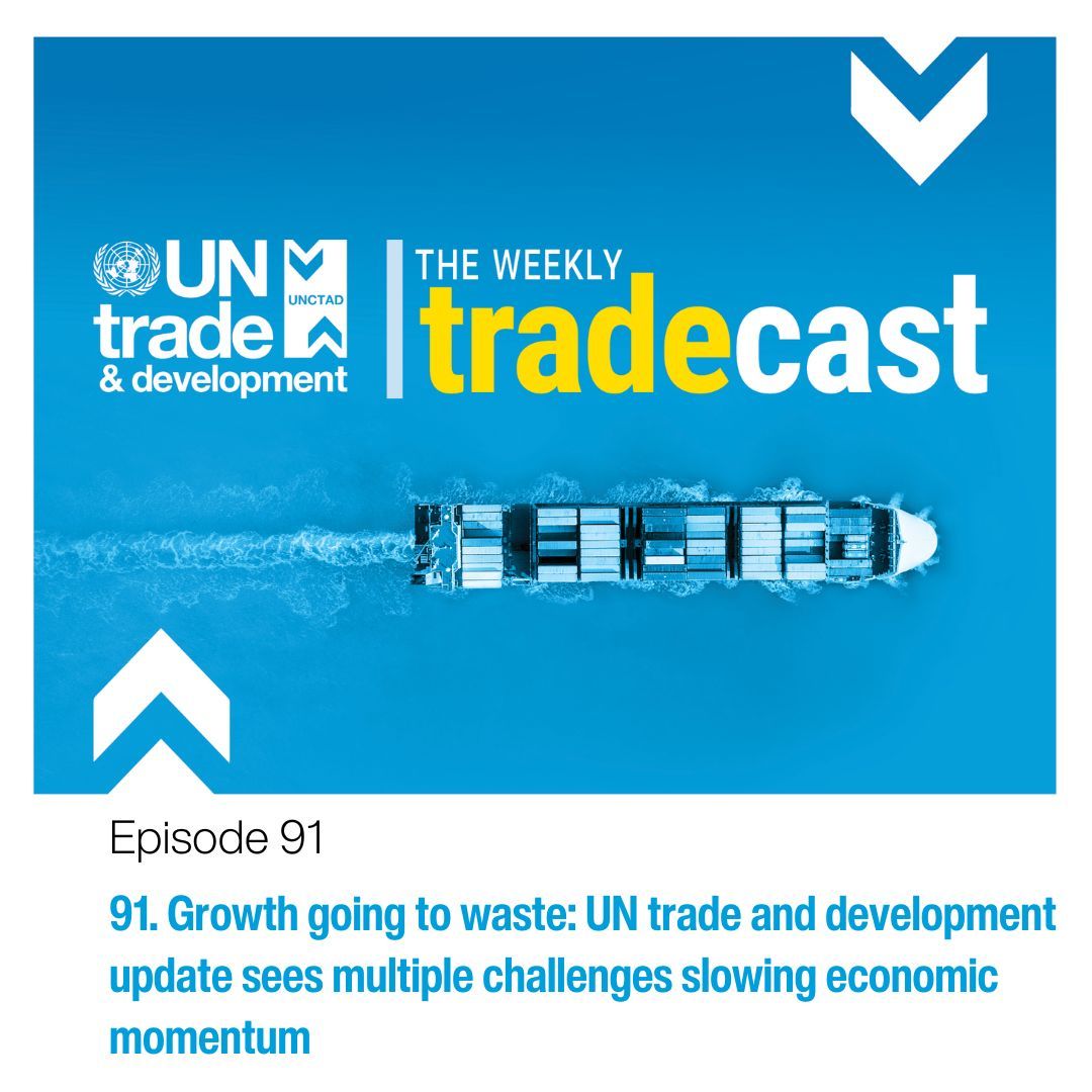 Growth going to waste: @UNCTAD's Trade and Development Report update sees multiple challenges slowing economic momentum It forecasts global economic growth to 2.6% in 2024, barely above the 2.5% threshold commonly associated with a recessionary phase. buff.ly/3Q1Tysf