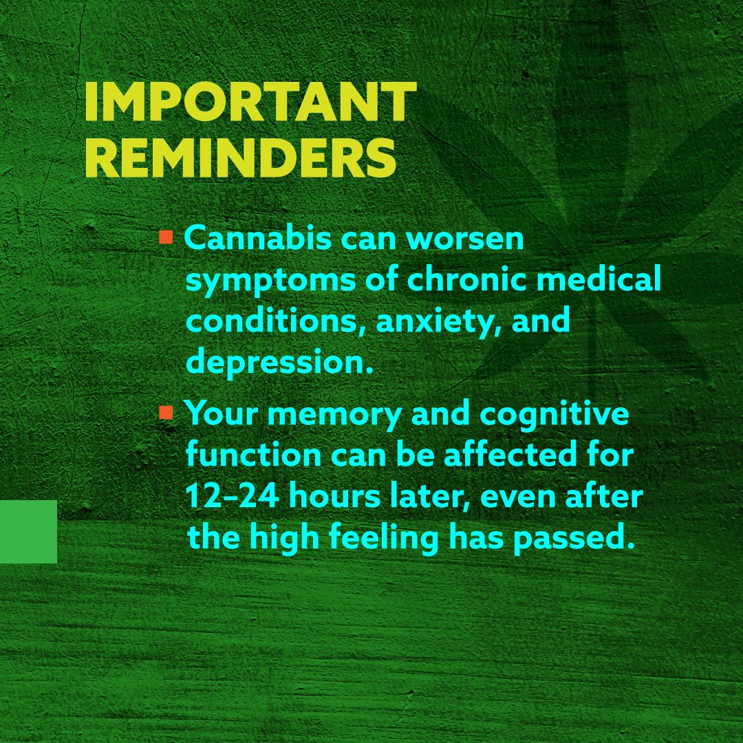 If you choose to use cannabis, here are some tips to keep you safe. Looking to cut back? Students hoping to make a change in their substance use can connect with UHS’s Mental Health Services providers. Visit thttps://www.uhs.wisc.edu/mental-health/aoda/   to learn more.