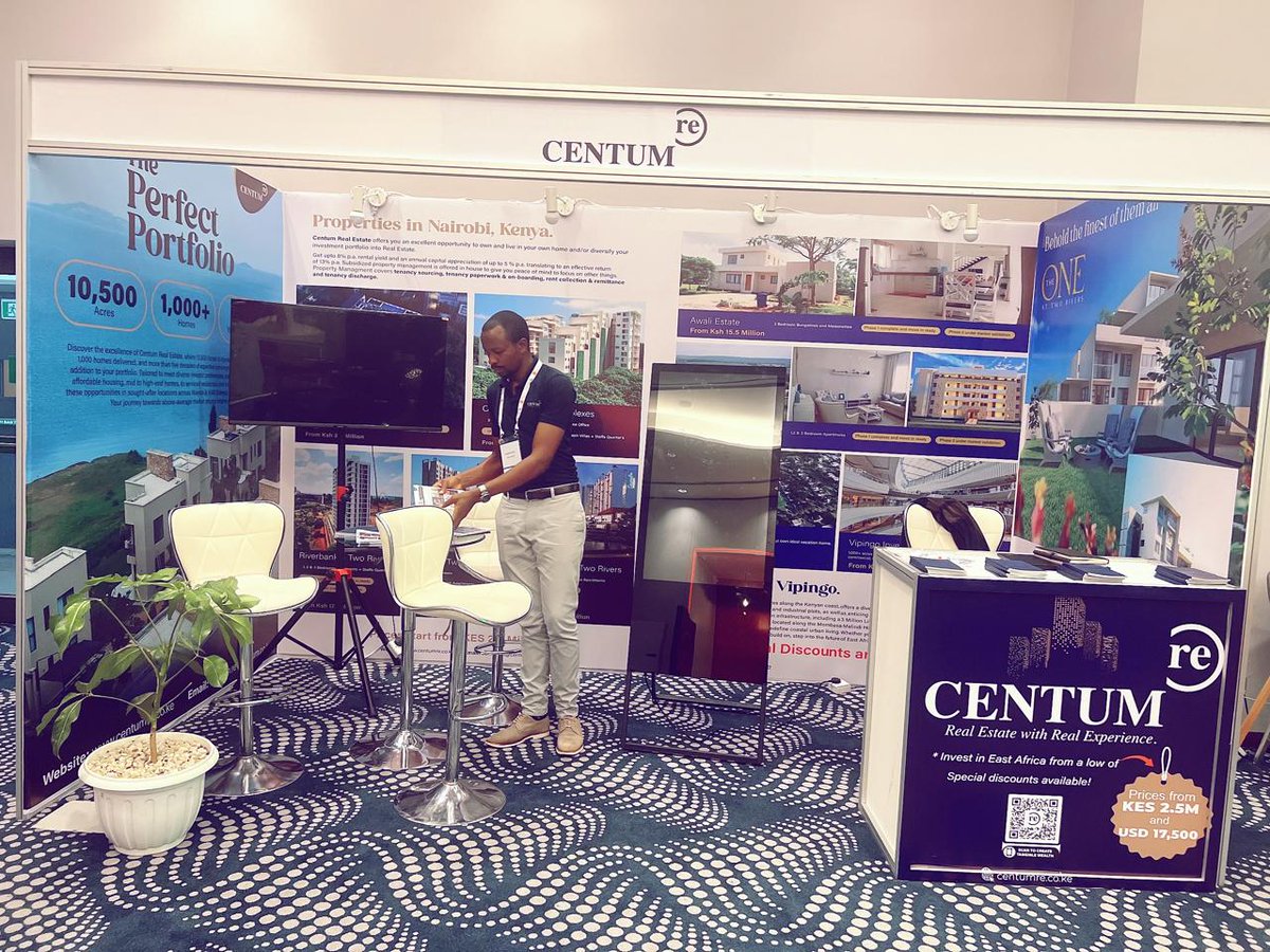 CentumRE's tweet photo. We are set up at Radisson Blu for the #EAPi2024.
Swing by our booth or talk to our team on 0713 877 777 for details on our exciting real estate investment opportunities in East Africa.
#realestatewithrealexperience https://t.co/UFyIwfMz7K