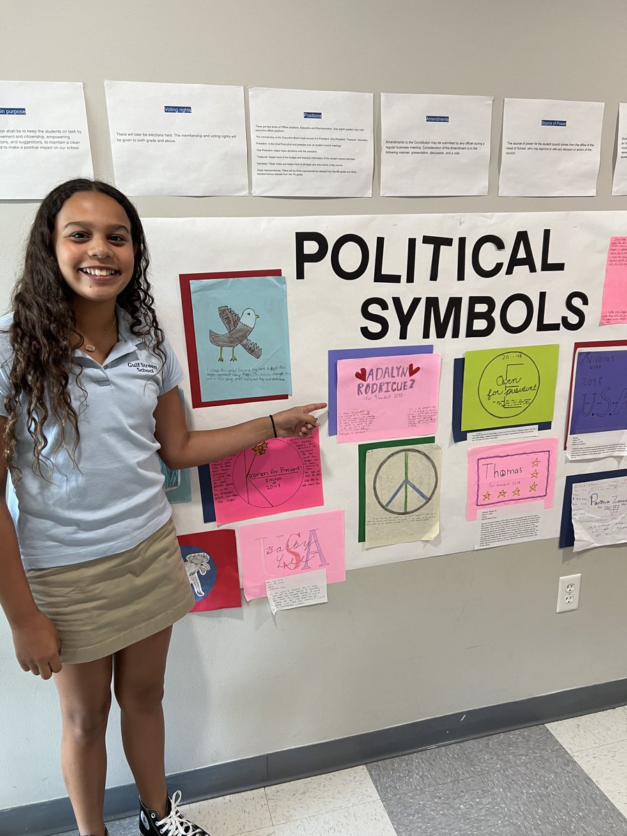 GSSstingrays's tweet photo. Mrs. Tkac’s seventh-grade history class researched the fascinating history behind political symbols and also got creative by designing their own political emblems. Some students even crafted symbols as if they were gearing up for a future presidential run at 35! https://t.co/Aui00lg70P