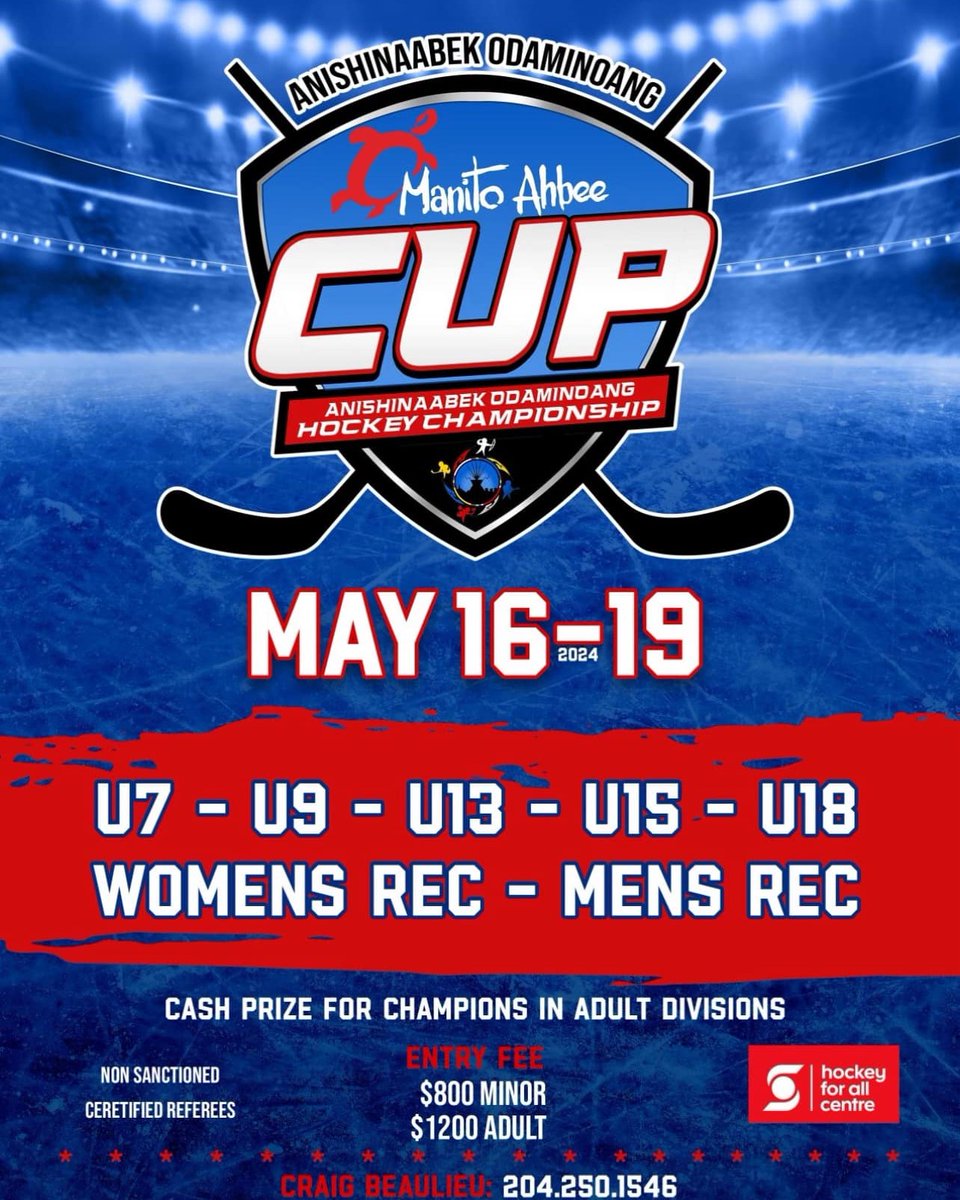 SCO is proud to sponsor the Manito Ahbee Cup. This hockey tournament is taking place from May 16 to 19 at the 19th annual Manito Ahbee Festival! The event is being held at the Hockey For All Centre at 3969 Portage Avenue in Winnipeg. To learn more at: facebook.com/profile.php?id…