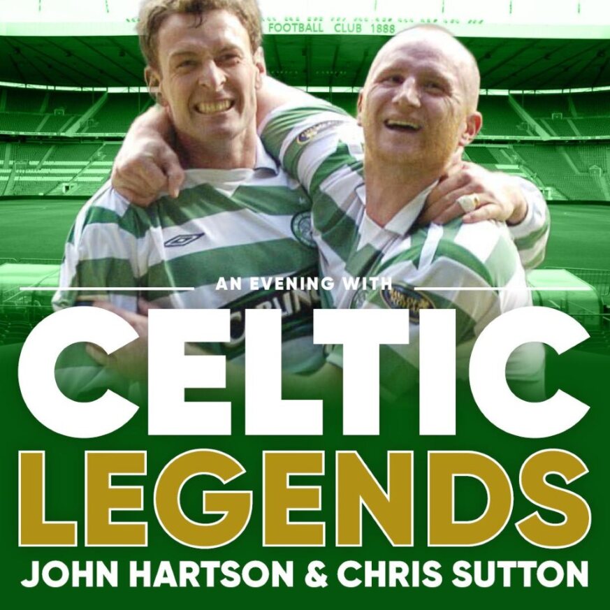 Two sporting heroes in conversation ⚽ An Evening with Celtic Legends - John Hartson & Chris Sutton 📅 Thu 2 May 2024 - Ayr Town Hall 🎟️ bit.ly/3TAj0WD VIP tickets are available #celticlegends #scottishfootball #whatsonayrshire