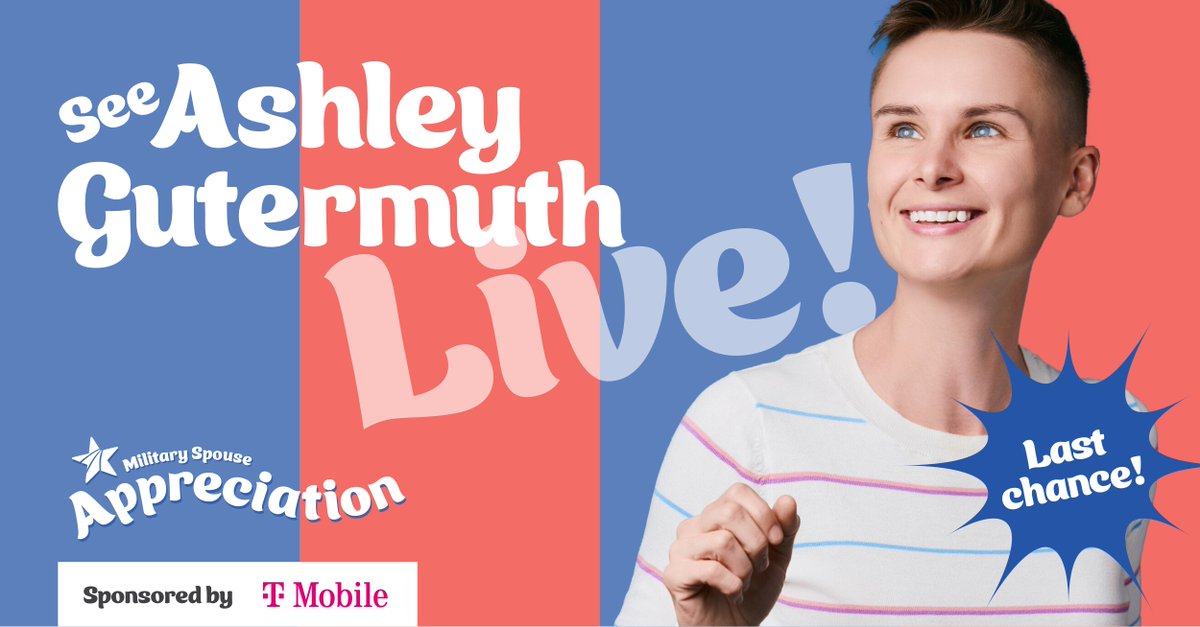 Last Chance! #MilitarySpouses in the San Antonio area — register for a chance to attend an intimate night with comedian @AshGutermuth, hosted by @Tmobile & Blue Star Families on May 1st! bit.ly/4cCODYt