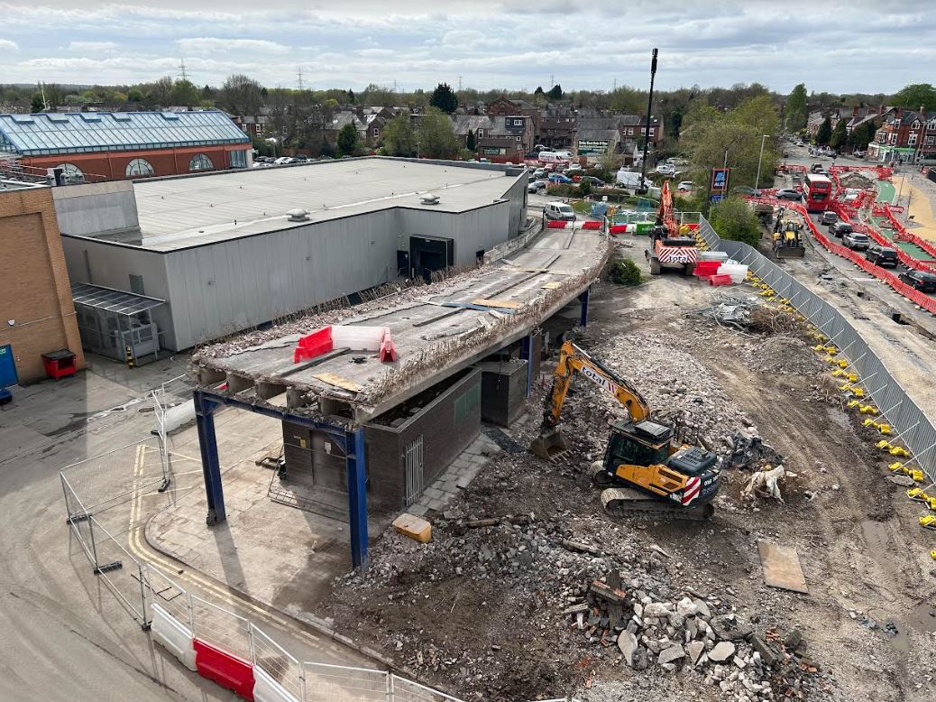 What's going on at @StretfordTown? The car park ramp removal is well underway and is expected to be complete by the end of the month. Our development team is also working behind the scenes to improve security, accessibility, safety and aesthetics.