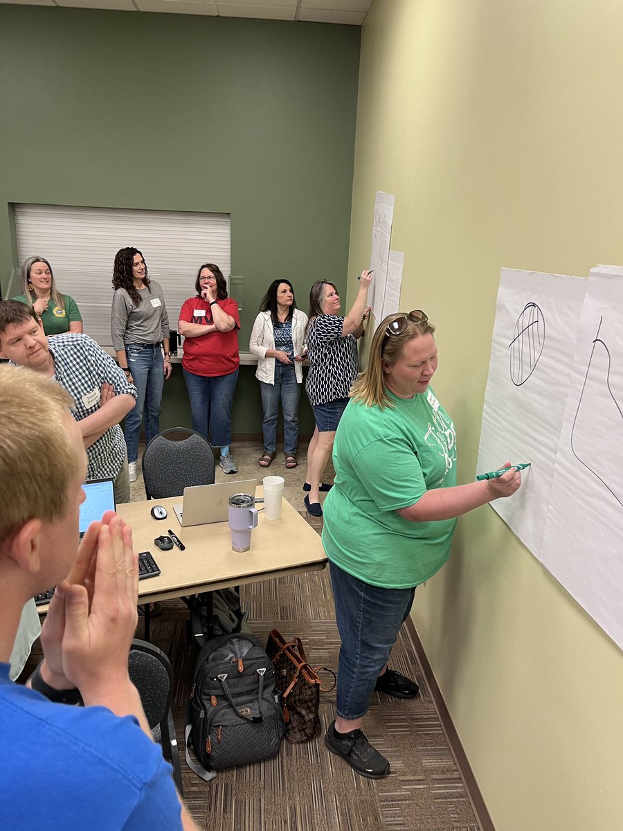 glennw98's tweet photo. @ESSDACK #socialstudies PLC days are always my fave days! Starting with Pictionary &amp; convos around #HQIM. @KSDEtchrleaders @ksdehq https://t.co/N3pdfEA7rS