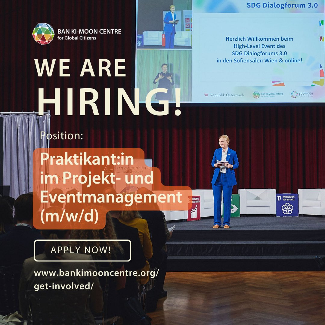 📢 PAID INTERNSHIP OPPORTUNITY! 🌍 Do you want to work in an international environment? 💯 Do you want to gain experience in project & event management? 🌱 Are you interested in the #SDGs & the 🇦🇹 Austrian government's work? Then apply until April 23 👉 bankimooncentre.org/get-involved/