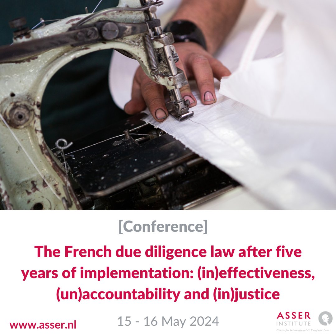 France was the first country to enact a #duediligence law in 2017. How has the #loidevigilance been implemented these last 5 years? We are hosting a #conference with @WURLaw investigating this topic from an int'l perspective Register now: ow.ly/Ep0050Ri564 #academictwitter