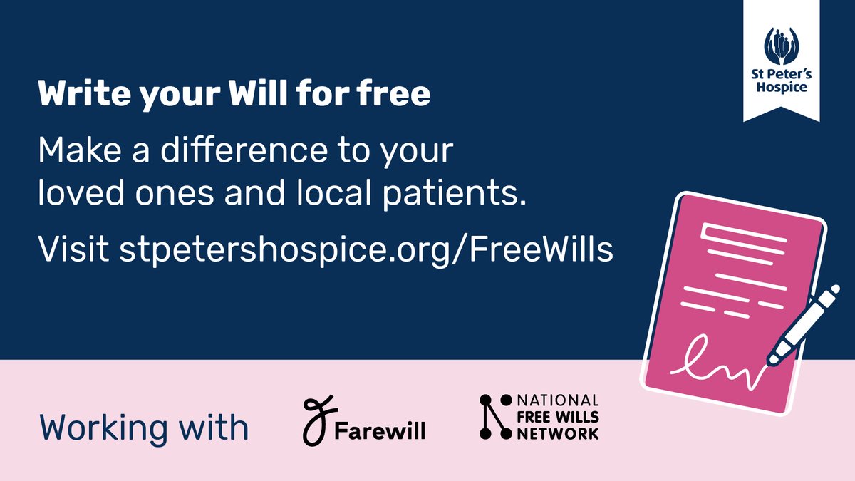 Have you written a Will yet? We're here to help! Writing one can give you peace of mind. Did you also know that donations from Wills cover the care costs of almost a quarter of the patients we support? Visit our website for more information: ow.ly/XTMe50RhWYp