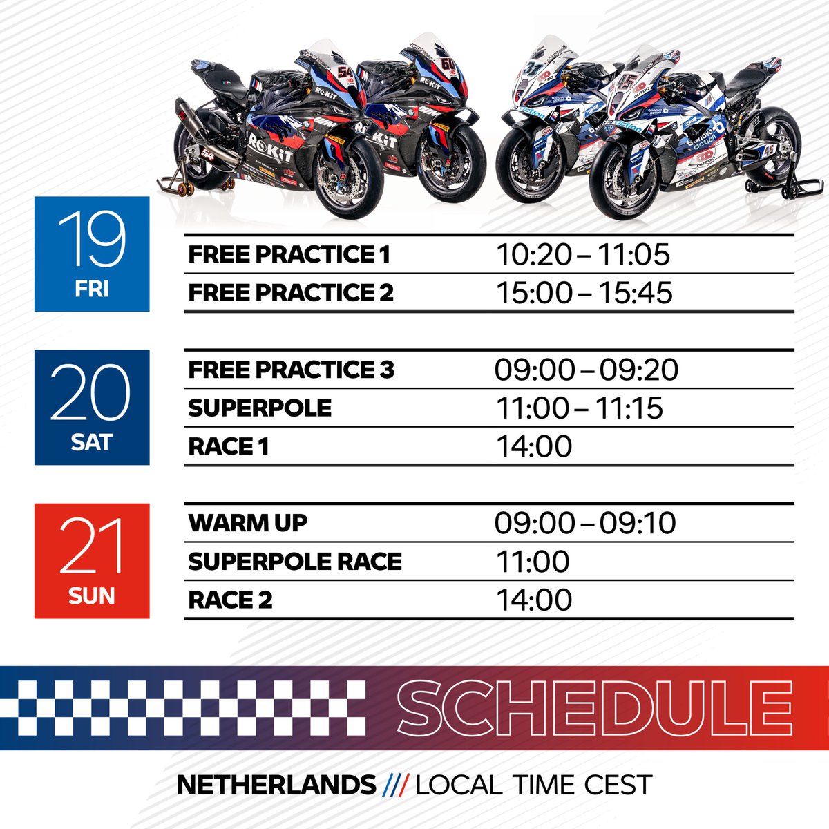 Weekend plans who? We can’t wait for the race to begin🤩🤩 Are you excited? #worldsbk #rokitbmwmotorradwsbk #WeAreROKiT