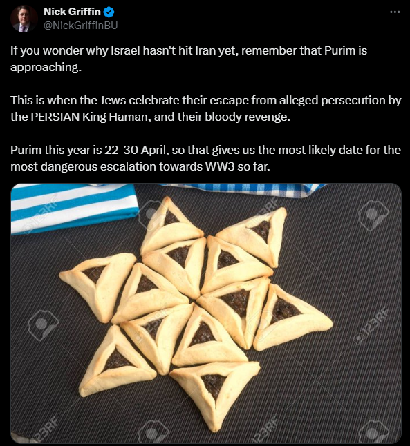 Every year, we start a war with the following countries for no reason (according to Nick's logic):

Purim: Iran
Passover: Egypt
Chanukah: Greece
Tisha B'av: Italy

Thank you for understanding.