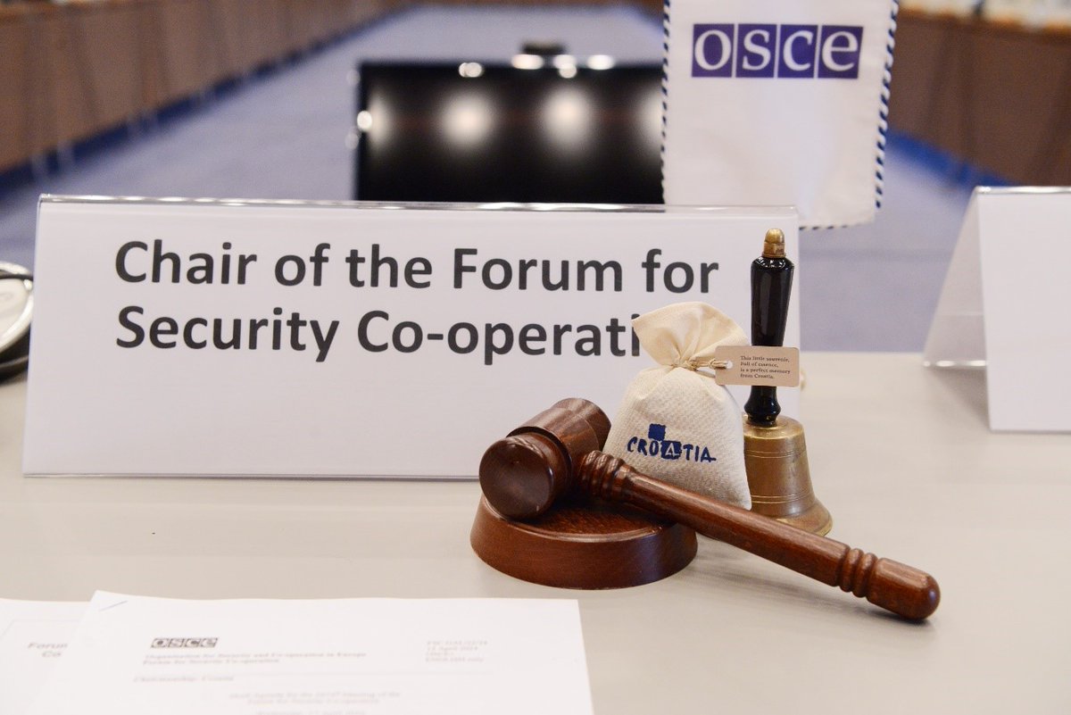 Welcome to the new Chair of #FSC 🇭🇷. You can count on 🇨🇭 support in advancing the FSC's work🕊️ and we look forward to the first security dialogue on the challenges of humanitarian demining.