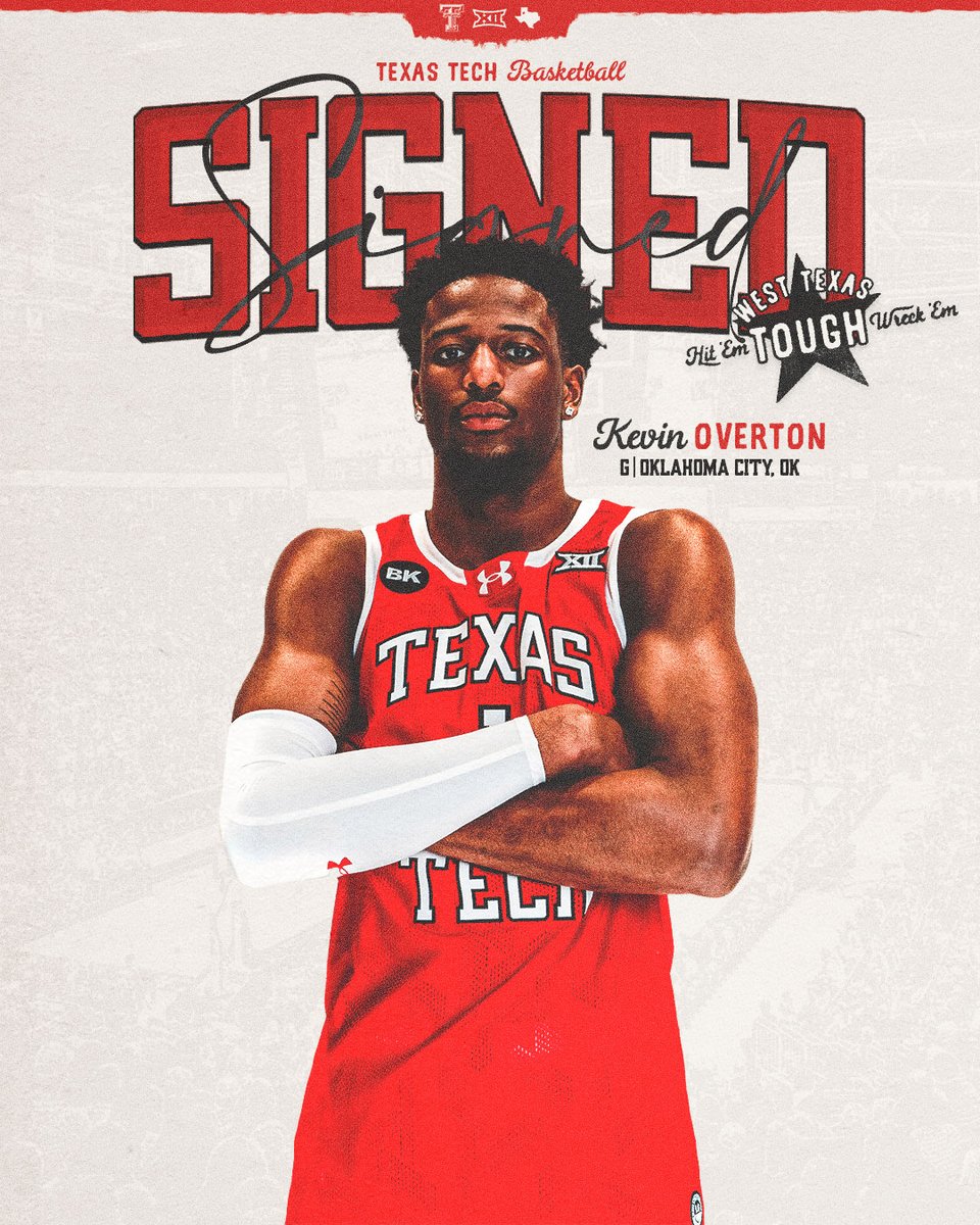 Officially ✍ Help us welcome Kevin Overton to the Red Raider family! #TTW