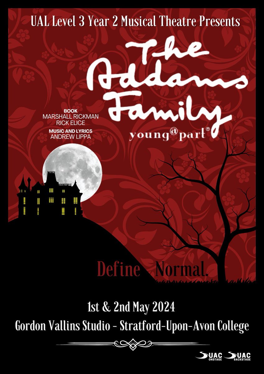 💀They're creepy and they're kooky, mysterious and spooky...you guessed it, its #TheAddamsFamily! 🗡Brought to you by our Musical theatre and Backstage Production Arts students, this show is sure to bring you the best of this classic ghoulish family 🎫: stratford.ac.uk/news-and-event…