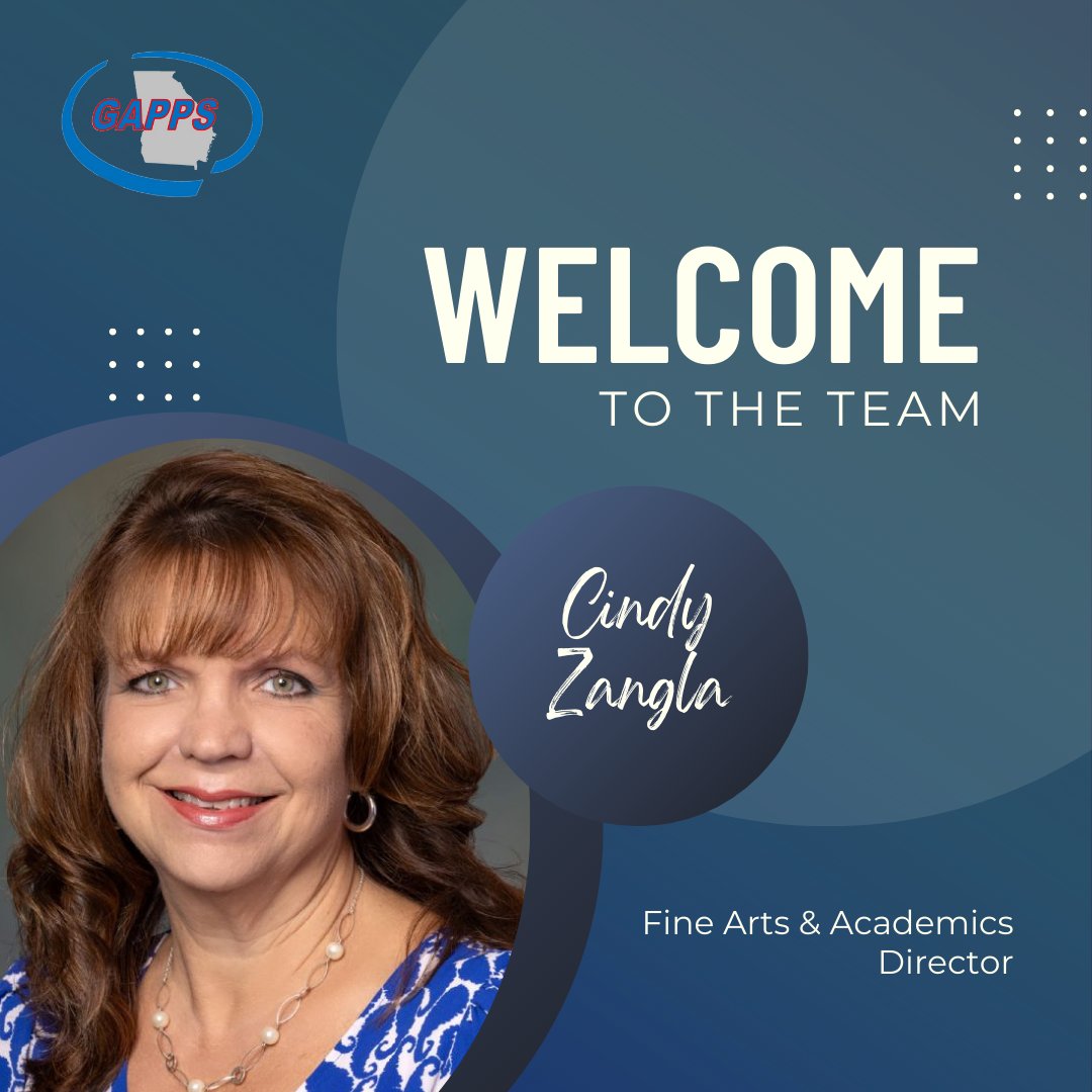 GAPPS is pleased to announce Cindy Zangla as our new Fine Arts &amp; Academics Director. Welcome, Cindy!