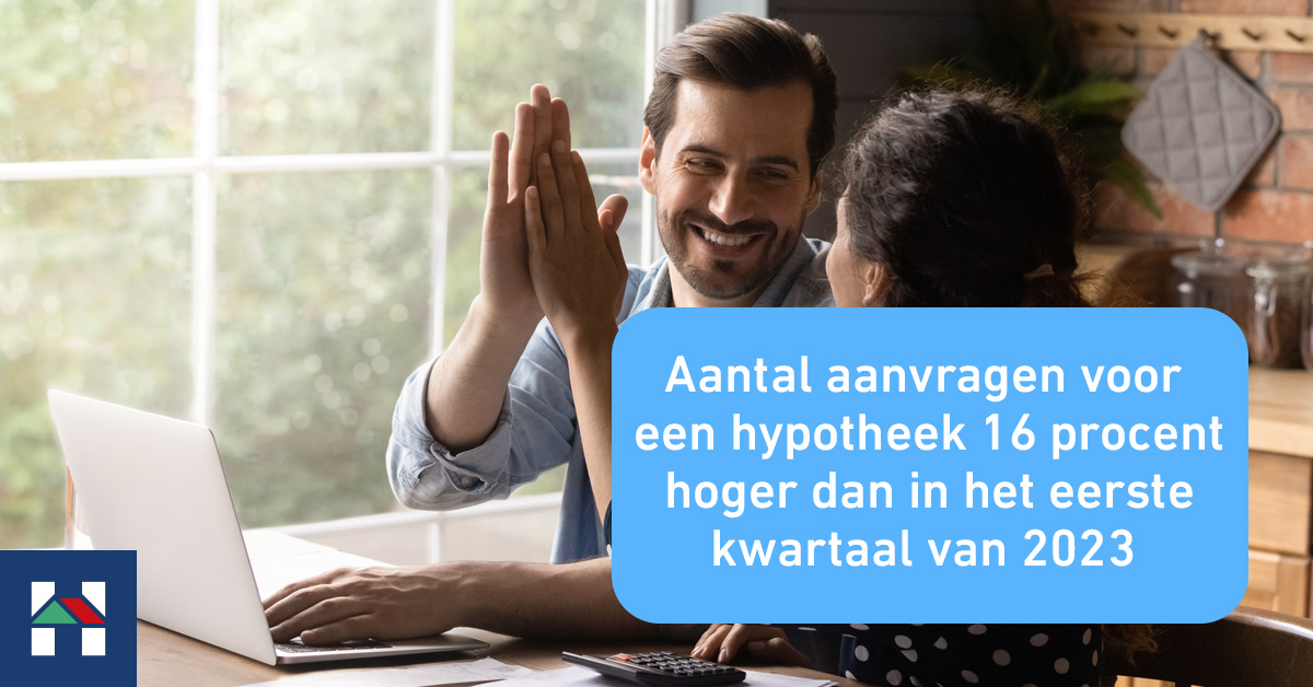 📈 Het aantal hypotheekaanvragen lag in het eerste kwartaal 16 procent hoger dan in het eerste kwartaal van 2023. Ook het gemiddelde hypotheekbedrag steeg fors. Lees ons volledige persbericht ⤵️

loom.ly/h3DWYBI