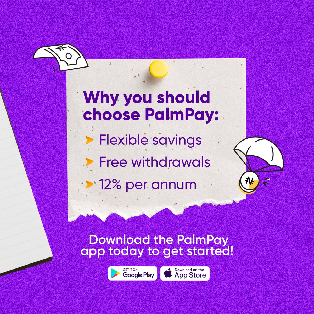 With PalmPay's Target Savings, you are in control of your goals. Set goals, and earn up to 12% interest per annum while at it. Download the app here: bit.ly/DownloadPalmPay #PalmPay