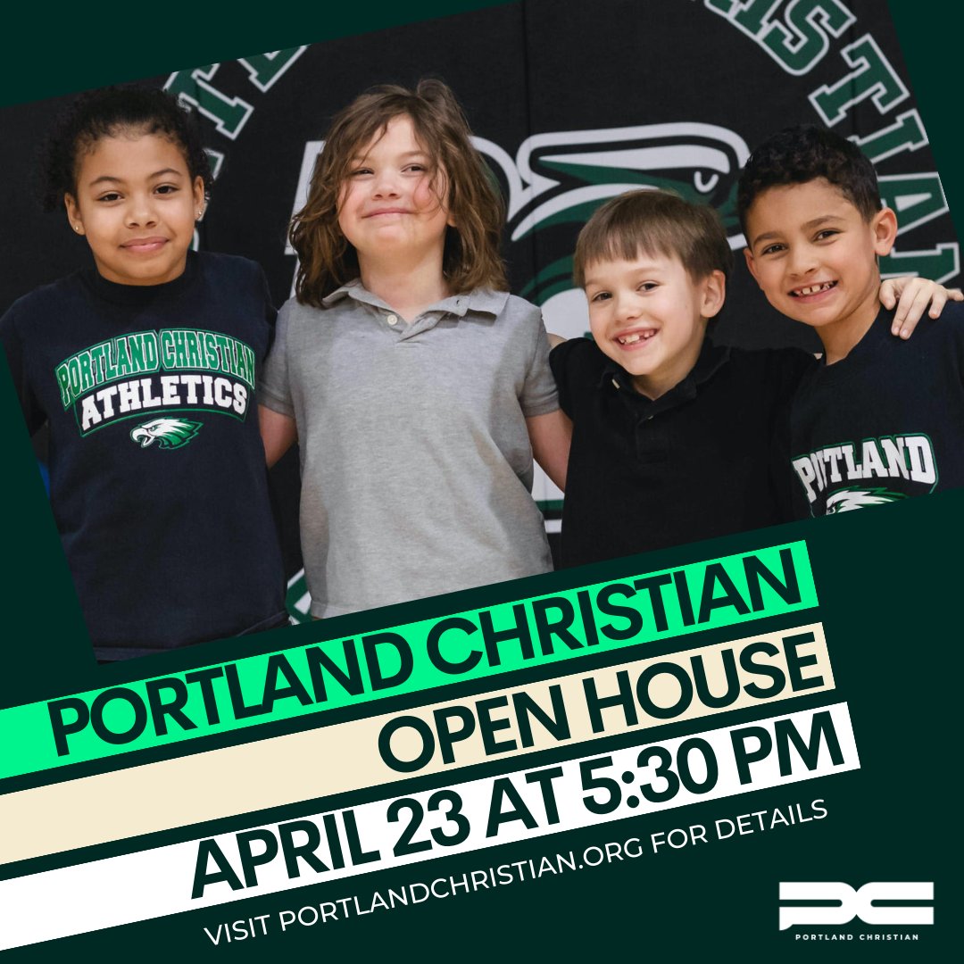 Do  you have a friend or family member that would love to hear more about  us?  Be sure to invite them to our Prospective Families Spring Open House on Tuesday, April 23 from 5:30 - 7 PM! portlandchristian.org