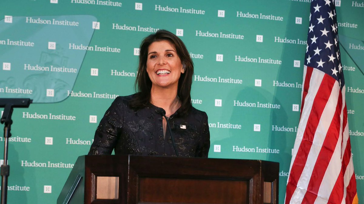 'When our policymakers fail to call out our enemies or acknowledge the importance of our alliances, the world is less safe. That is why Hudson's work is so critical,' — Hudson's new Walter P. Stern Chair @NikkiHaley Read: hudson.org/nikki-haley-jo…