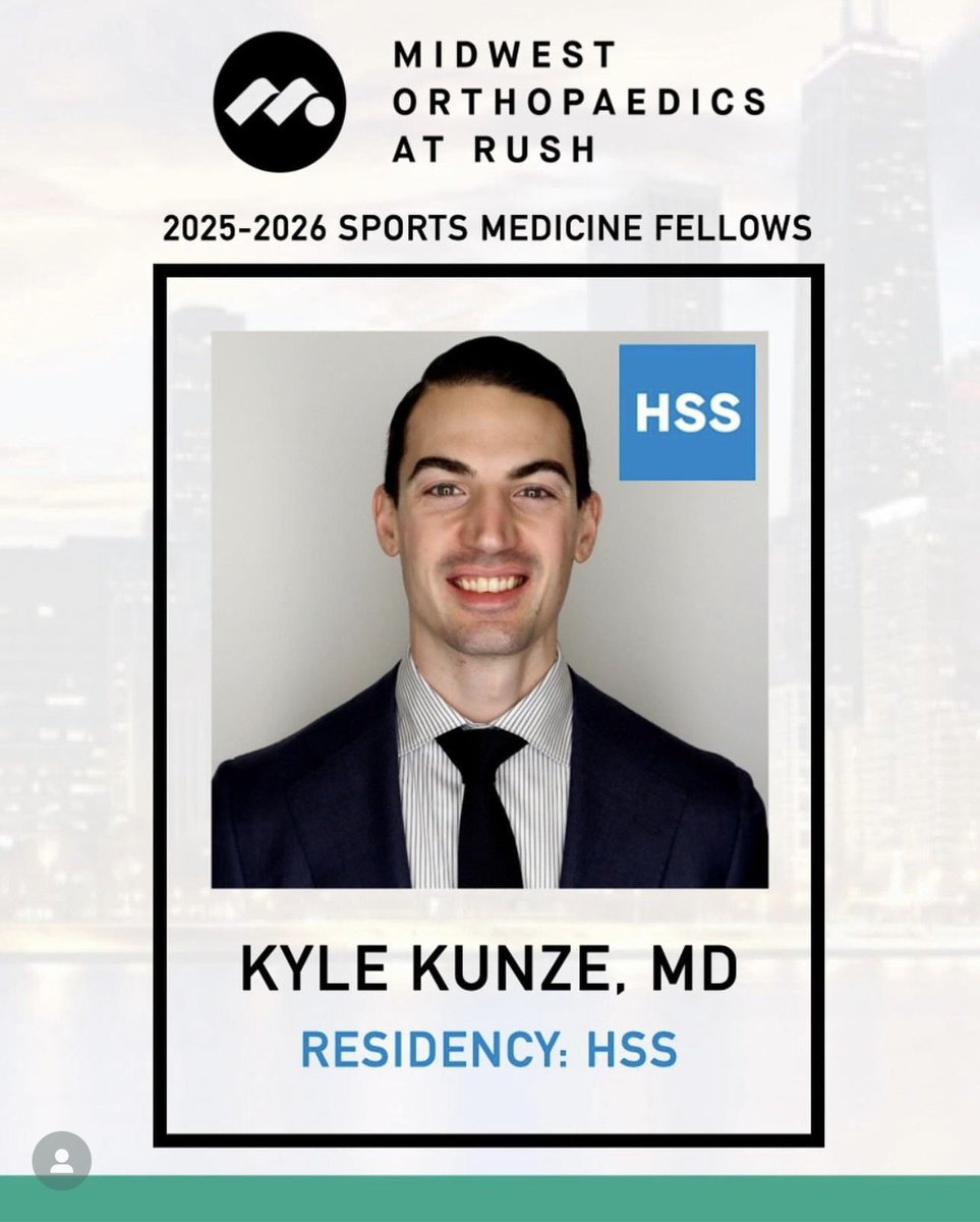 Honored to be selected to complete a sports medicine fellowship with @MOR_Docs in 2025! #orthotwitter