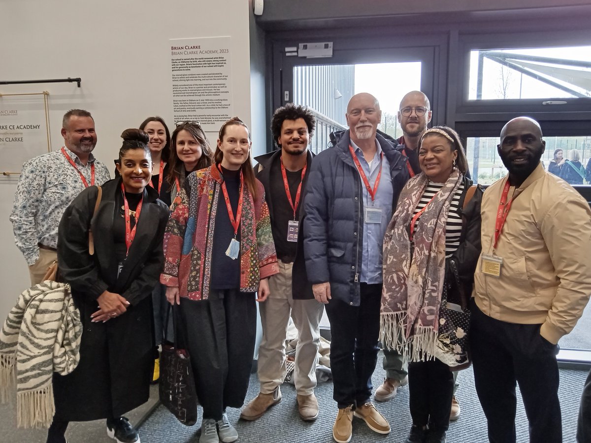 BrianClarkeAcad's tweet photo. Our stained glass windows by artist #brianclarke fill us with joy everyday. Today we were thrilled to meet Brian's team. Thank you again for visiting us 🙏☀️ https://t.co/GJabXdp0sn