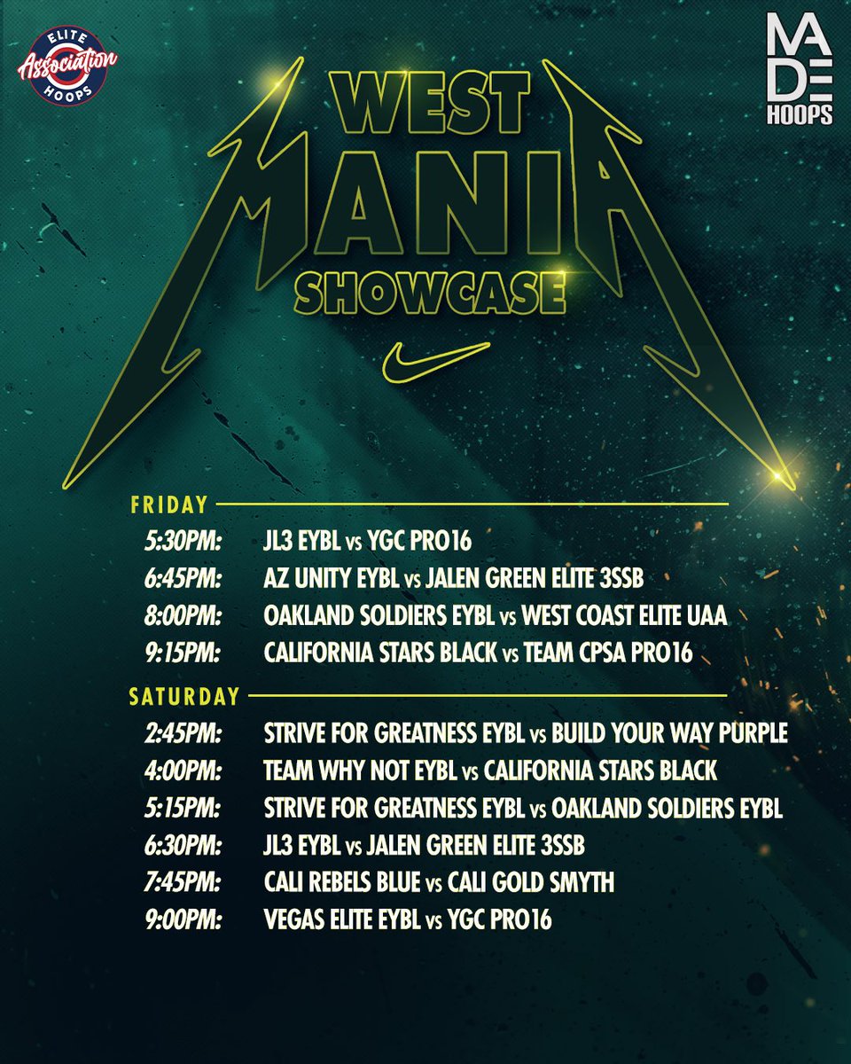 West Mania Preview 🧵 📍Garden Grove, CA 🗓️ April 19-21 🎟️ Showcase tickets: madehoops.hometownticketing.com/embed/all