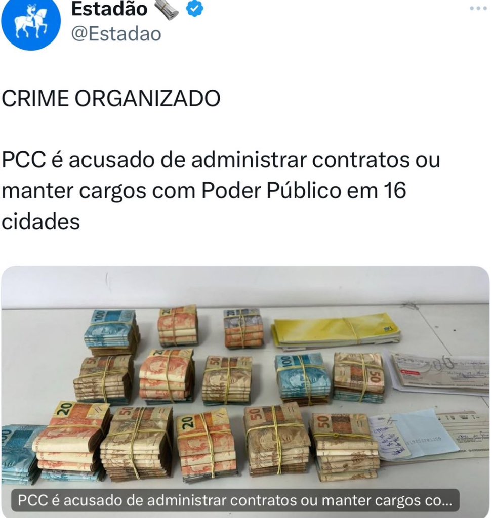 Alguém tem dúvida de que o PCC está em todos os lugares? Quando políticos frouxos assumem o comando, o resultado é o fortalecimento do crime.