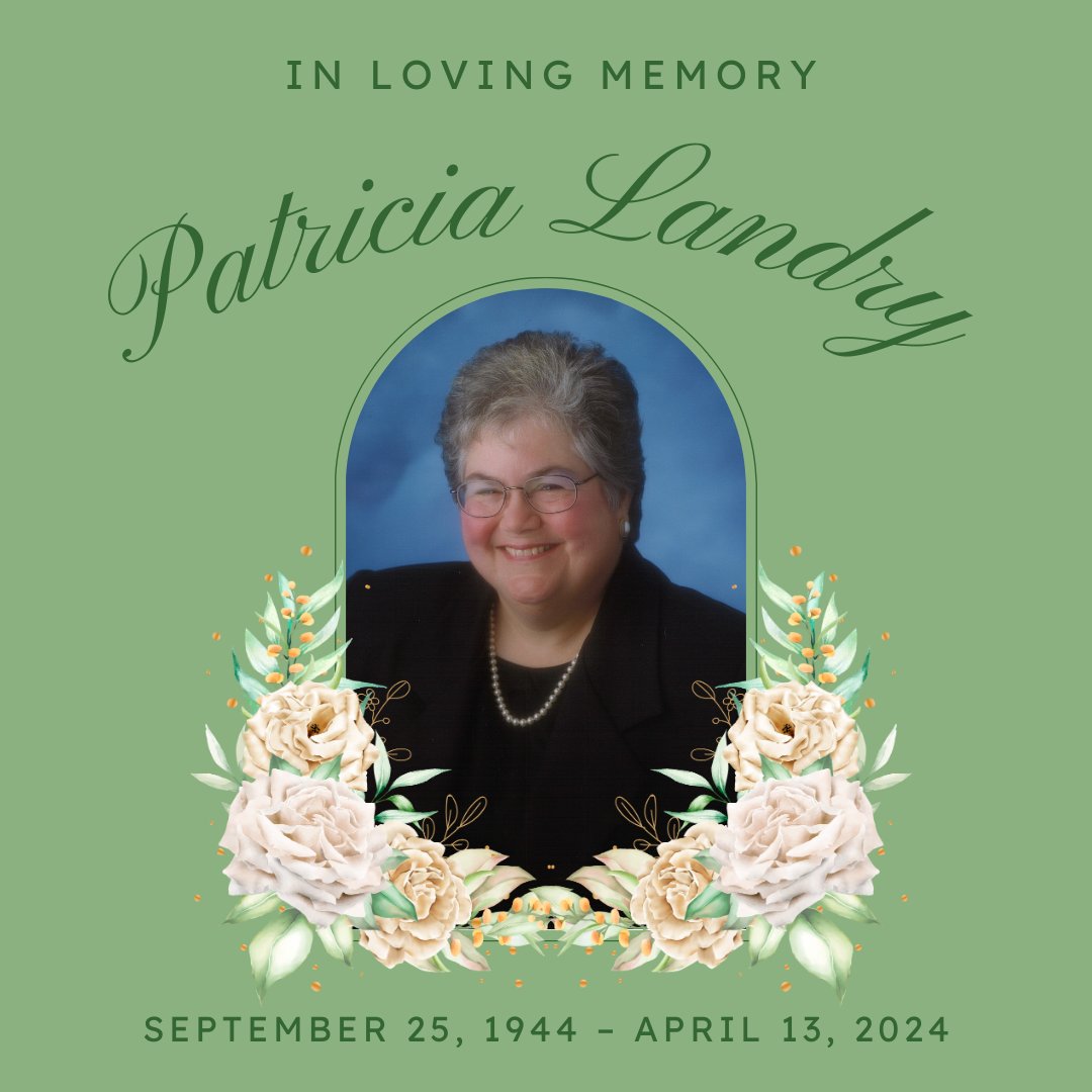 There will be a service for Patricia Landry on Friday, May 31 at 11:00 AM. The service will take place at St. Timothy Catholic Church in Lutz. All are welcome to celebrate the remarkable life of Ms. Landry. Please continue to pray for Patricia, her family & friends 💚