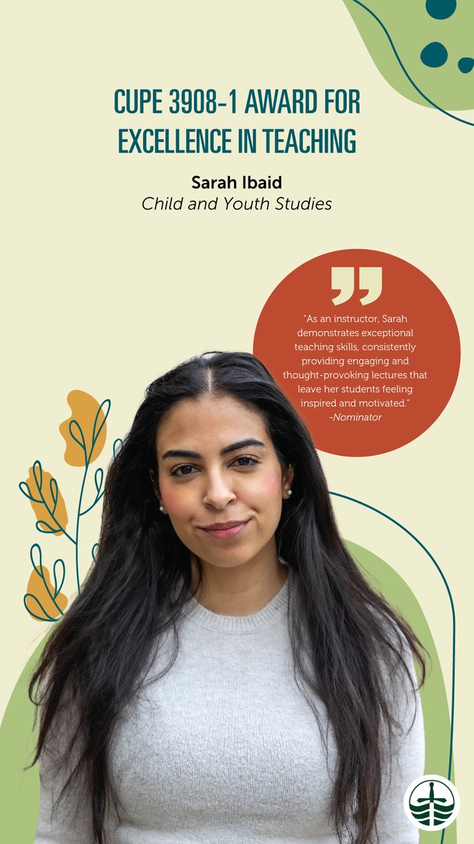 Trent Centre for Teaching & Learning (@trentuteaching) on Twitter photo Congratulations, Sarah Ibaid, recipient of the 2024 CUPE 3809-1 Award for Excellence in Teaching!🎉 <a href="/TrentUniversity/">Trent University</a> <a href="/TrentUDurham/">Trent University Durham GTA</a>
trentu.ca/teaching/award… Congratulations, Sarah Ibaid, recipient of the 2024 CUPE 3809-1 Award for Excellence in Teaching!🎉 <a href="/TrentUniversity/">Trent University</a> <a href="/TrentUDurham/">Trent University Durham GTA</a>
trentu.ca/teaching/award…