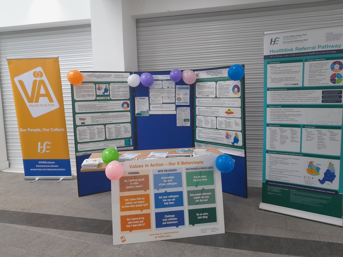 Today is National Health & Social Care Professionals Day #HSCPDay2024 

Various iniatives took place across the country to mark the day - pictured below, staff in North Wicklow displayed an info stand at Bray Primary Care Centre!

Thanks to all our fantastic HSCPs👏
#HSCPDeliver
