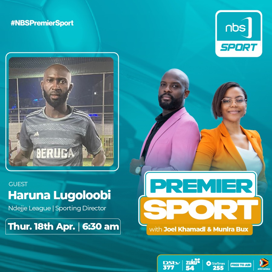 MEDIA TOUR WITH @NBSSPORTS

Tomorrow at 6:30AM, Haruna Lugoloobi and @Jacob_kainja will be welcomed at the PREMIER SPORT with Joel Khamadi & @munirajbux  in an exclusive interview to discuss the league's resumption this Sunday.

Catch the interview on:
DSTV CHANNEL 377
ZUKU 54