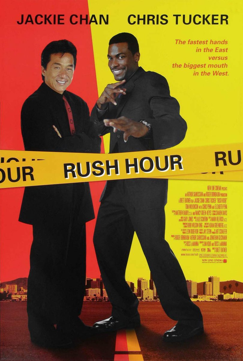 A Hora do Rush ( Rush Hour-1998 )
#RushHour
O famoso filme que tornou possível a criação do site Rotten Tomatoes. Embora nada original, a química da dupla protagonista é o combustível da história : ação eletrizante e bem humorada.
#JackieChan #ChrisTucker
Nota: 9.0 (excelente)
