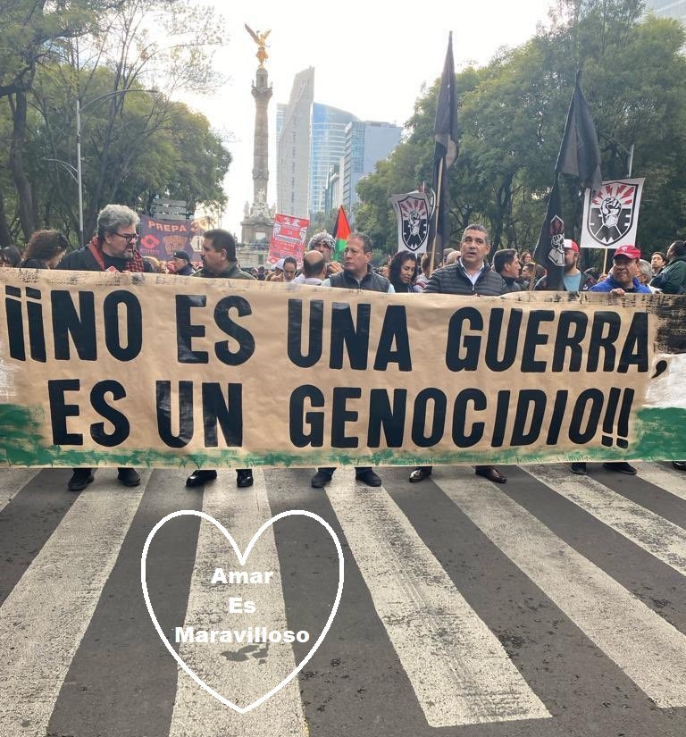 #MiercolesDeRecuerdos #ParaNoOlvidar la protesta del 29Nov2023 en la #CDMX contra el #GenocidioEnGaza 

#FelizMiercolesATodos #AmarEsMaravilloso