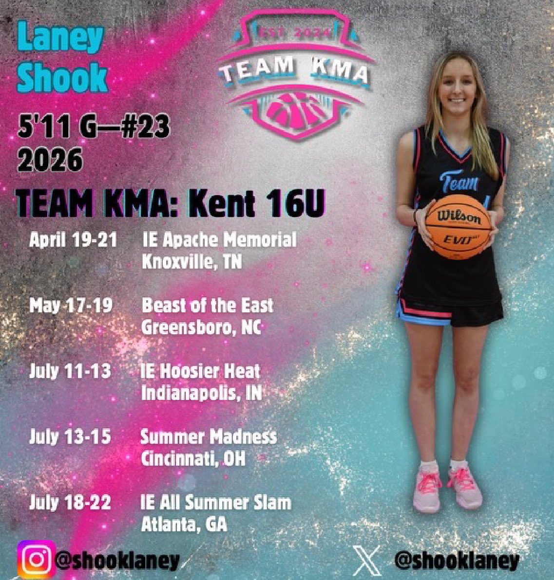 ShookLaney's tweet photo. Spring AAU schedule https://t.co/5d0oEcVFBt