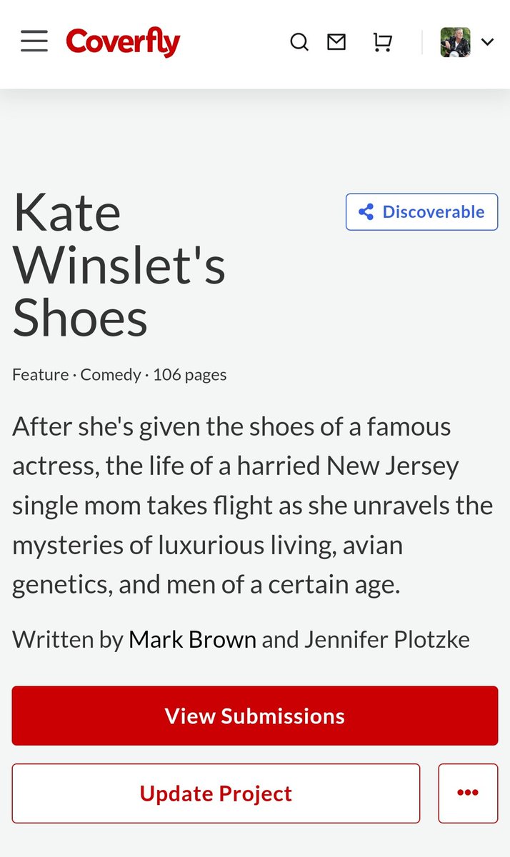 She's out in the world, @jennplotzke! @Coverfly #KateWinsletsShoes #Coverfly #screenwriter #screenwriters #screenwriting #PreWGA #WritingCommunity #ScreenwritingTwitter