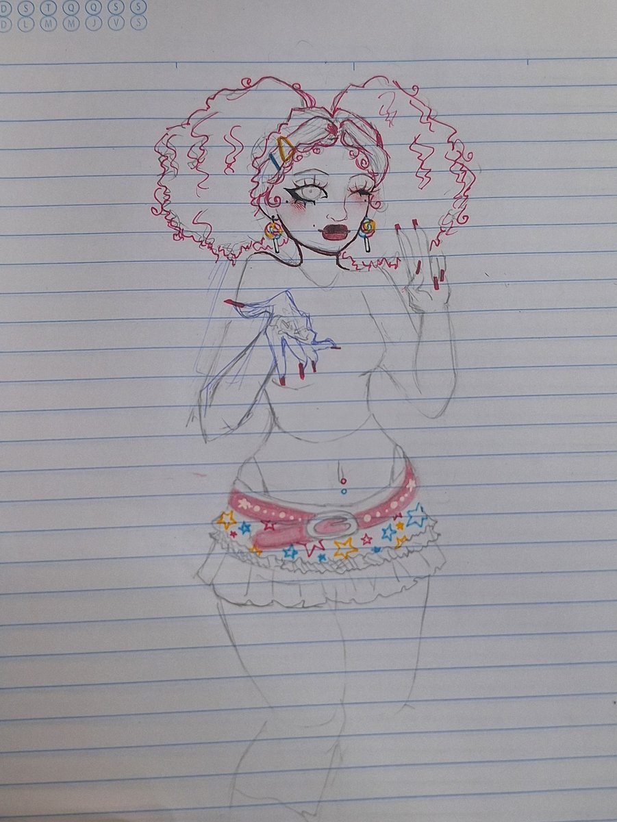 Fazendo a pinkie gordinha e gyaru na aula de biotecnologia com os materiais que tenho ao alcance 🫰

(Ignorem a mão azul, reaproveitei um teste falho pra desenhar ela em cima)