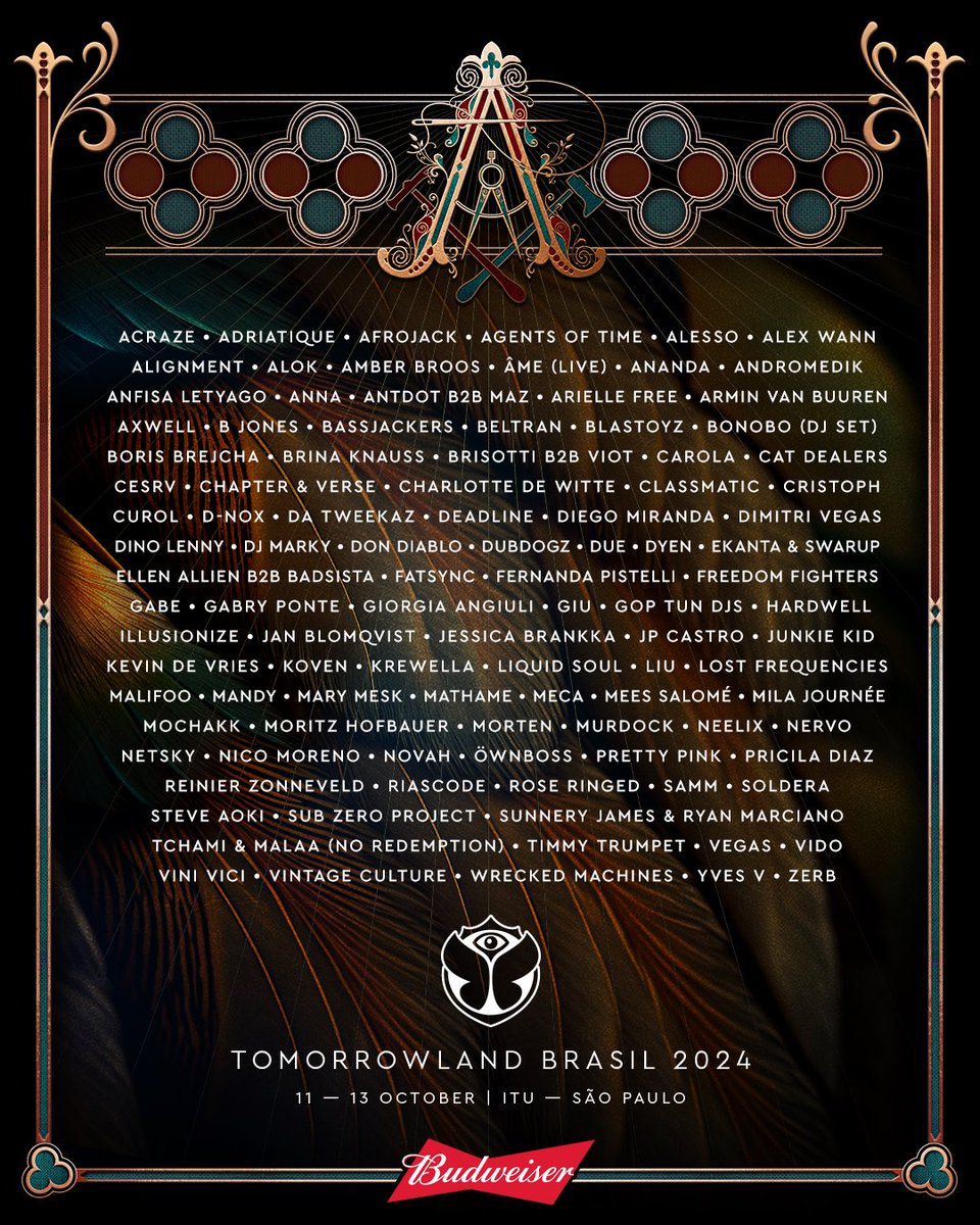 These wonderful artists will guide you through another magical chapter in the history of Tomorrowland Brasil. 

Global Journey Travel Packages, including a Tomorrowland Brasil ticket, go on Sale April 22 at 15:00 CEST l 10:00 BRT. 
WorldWide Ticket Sale starts on May 2 at 15:00
