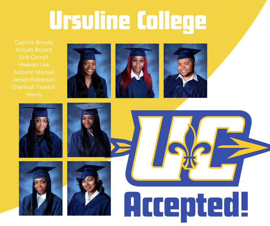 HSACleveland's tweet photo. Congrats to all our seniors accepted to Ursuline College! #CollegeAccepted #Classof2024 #HSACHS #WeAreConcept https://t.co/gOuPadSSkq