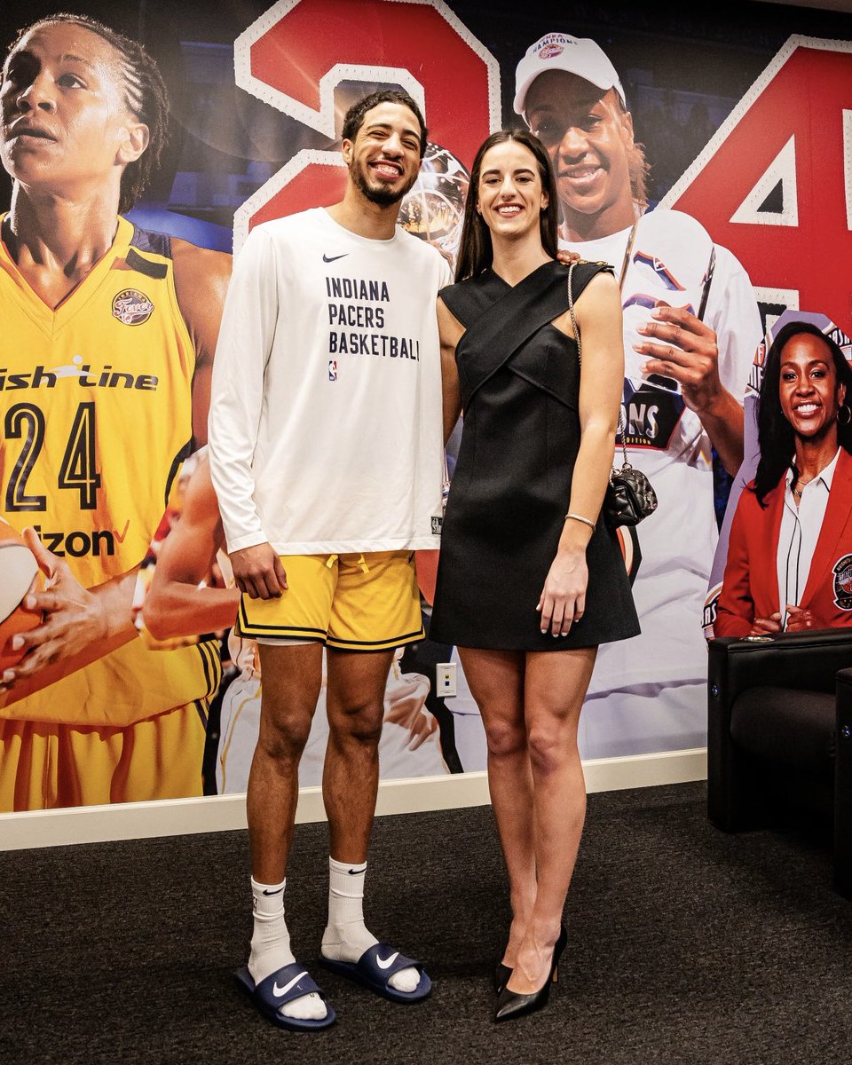 Hali pulled up to welcome Caitlin Clark to Indy 🤝🔥 (via @IndianaFever, @Pacers)