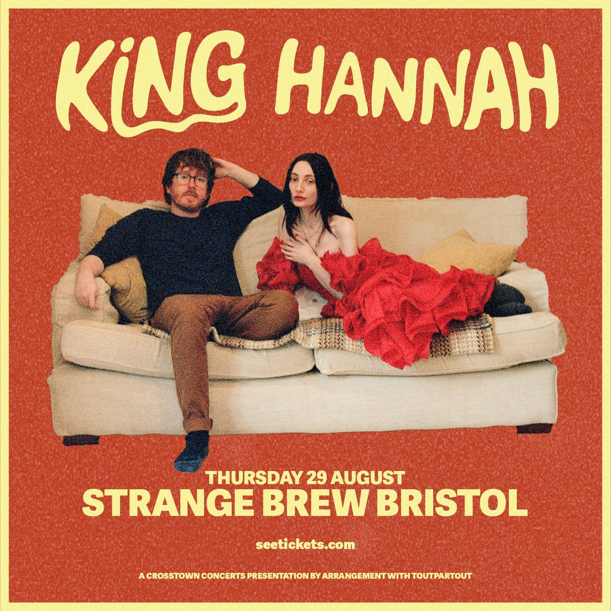 .@kinghannahmusic play @strangebrewbriz on Thursday 29th August. Tickets on sale Friday 19th at 10am: crosstownconcerts.seetickets.com/event/king-han…